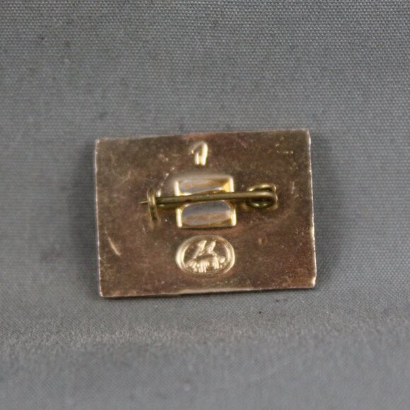 World Hockey Championships Pin - Moscow 1973 Hockey Rink Design - Stamped Pin - Picture 2 of 3